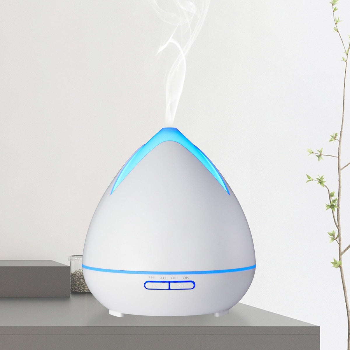 NNEDSZ Oils Ultrasonic Aromatherapy Diffuser Air Humidifier Purify 400ML White