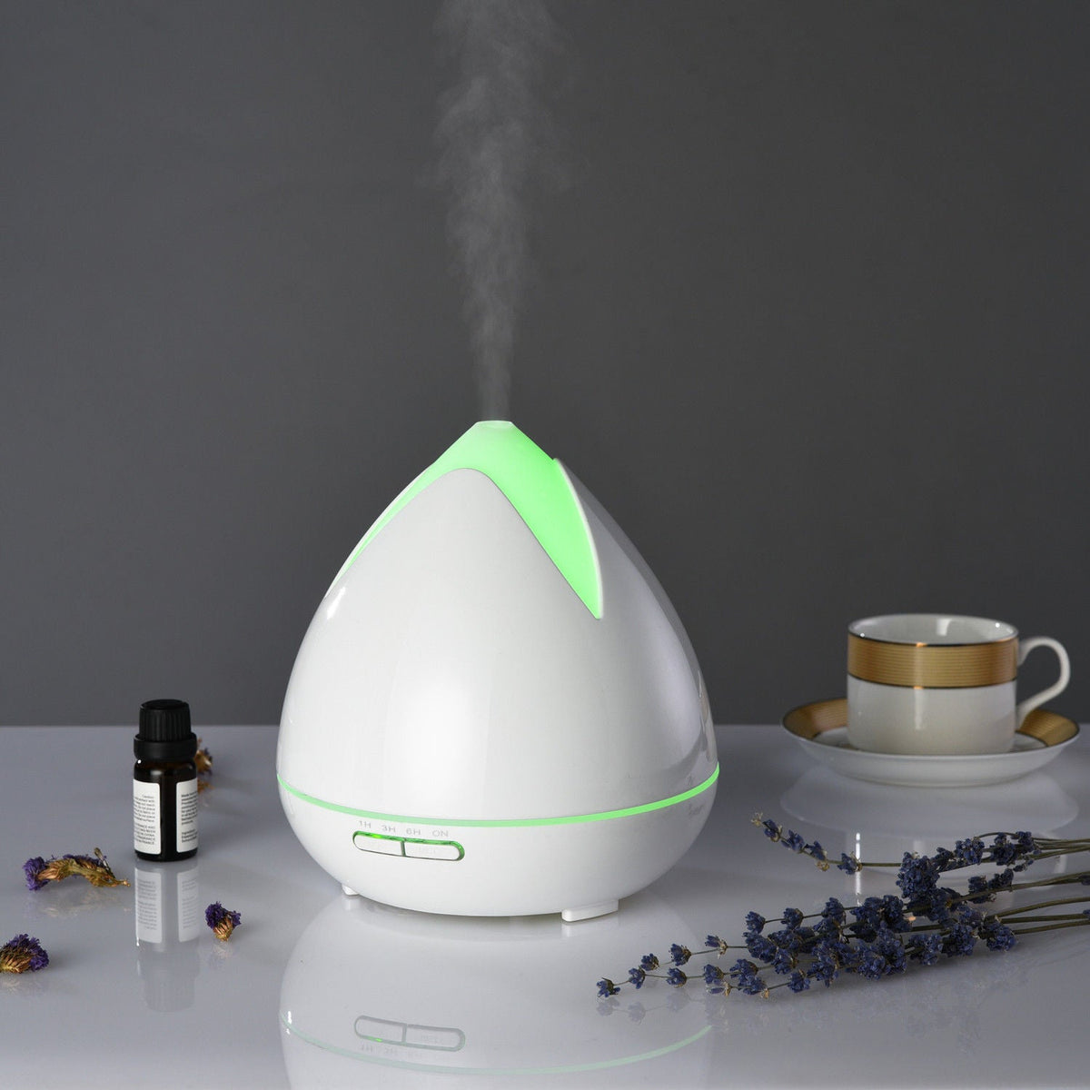 NNEDSZ Oils Ultrasonic Aromatherapy Diffuser Air Humidifier Purify 400ML White