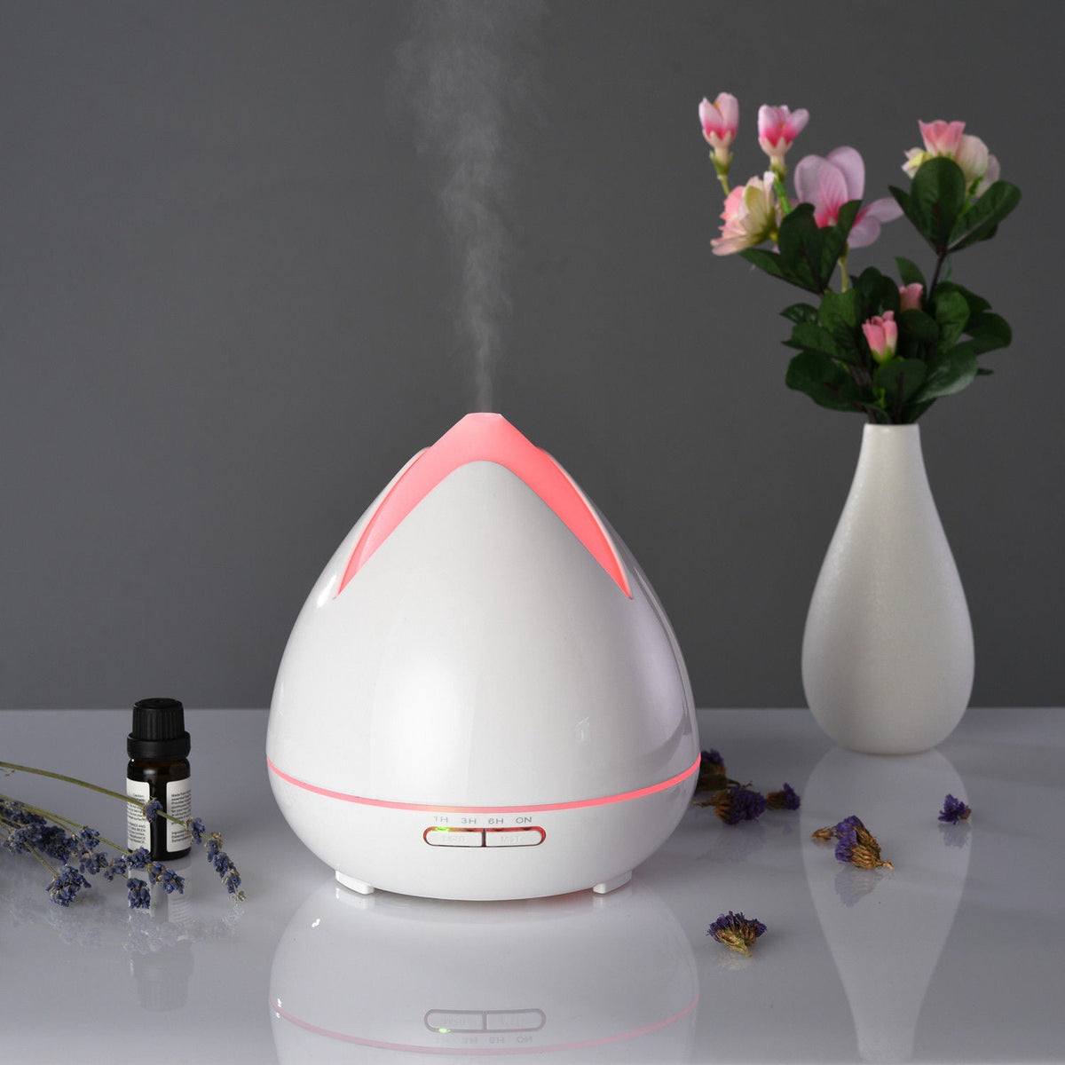 NNEDSZ Oils Ultrasonic Aromatherapy Diffuser Air Humidifier Purify 400ML White