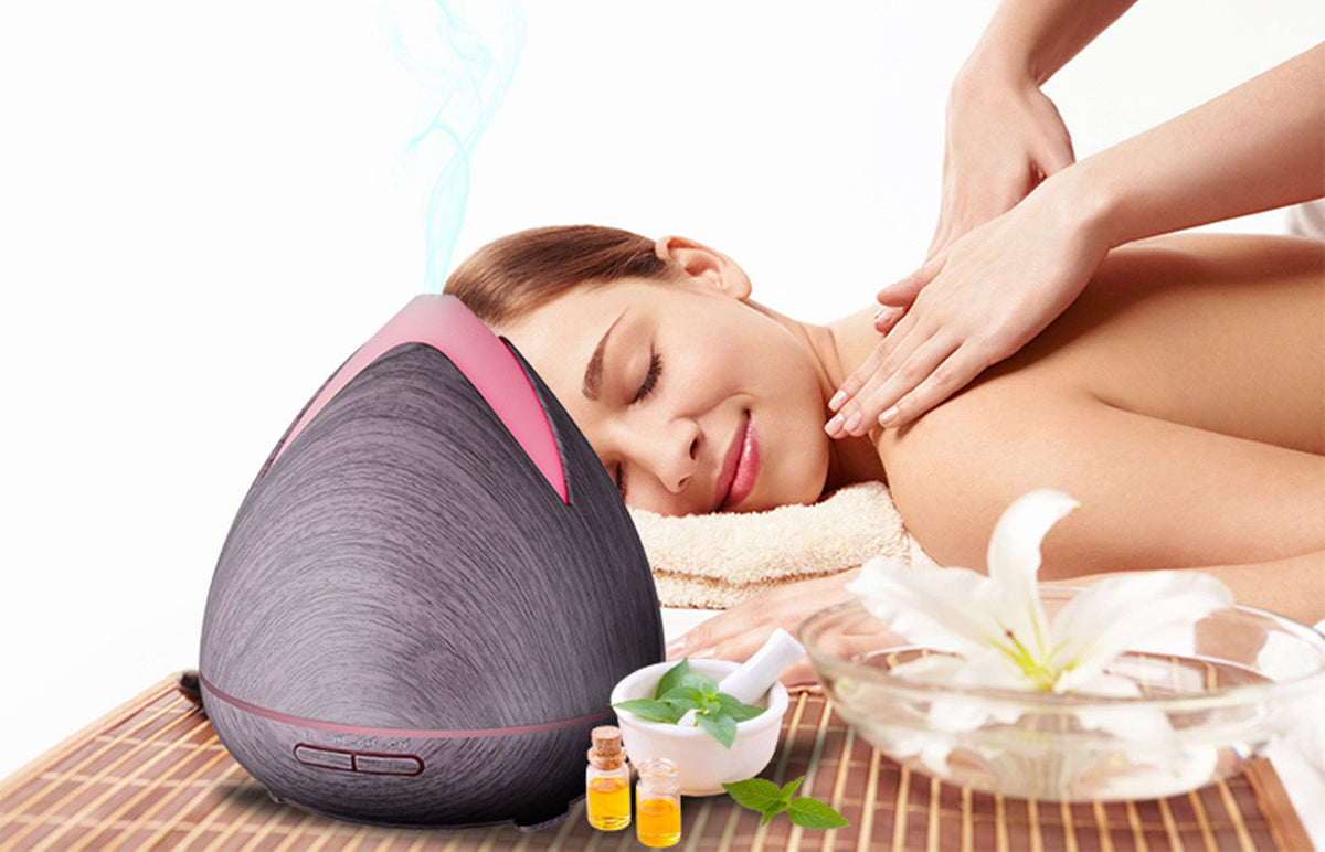 NNEDSZ Oils Ultrasonic Aromatherapy Diffuser Air Humidifier Purify 400ML Violet