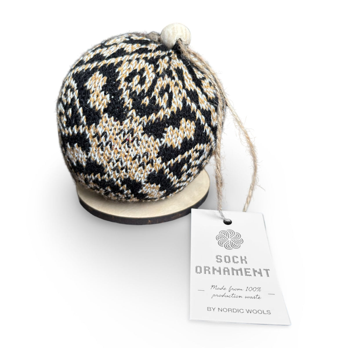 Zelta Black Knit Christmas Ornament