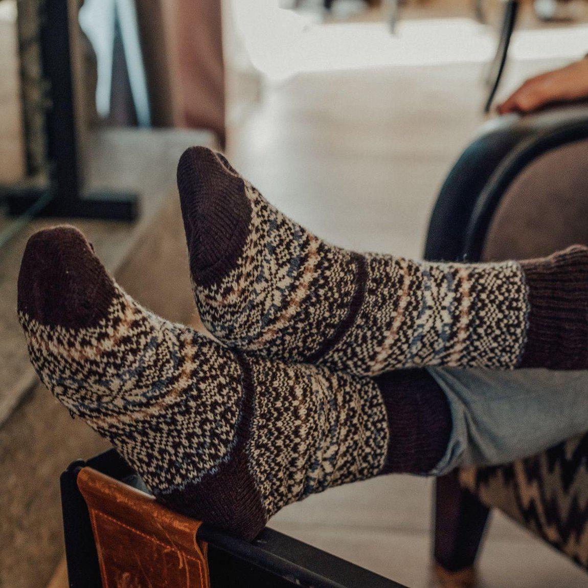 Sigrid Chocolate Merino Wool Socks