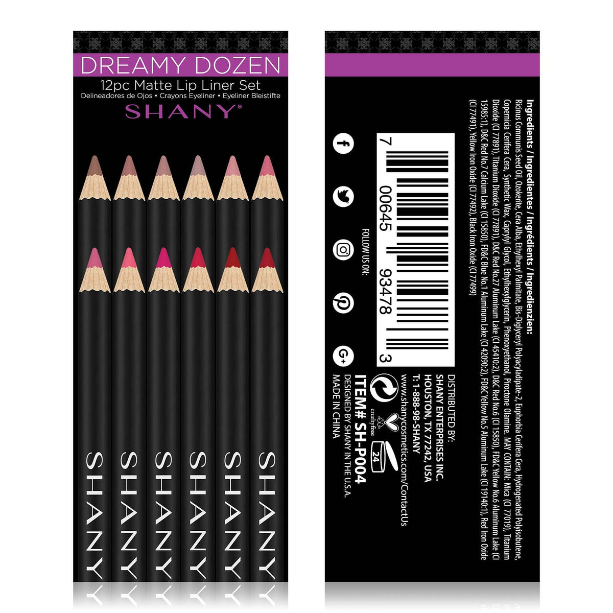 Dreamy Dozen Matte Lip Liner Set - 12 pc